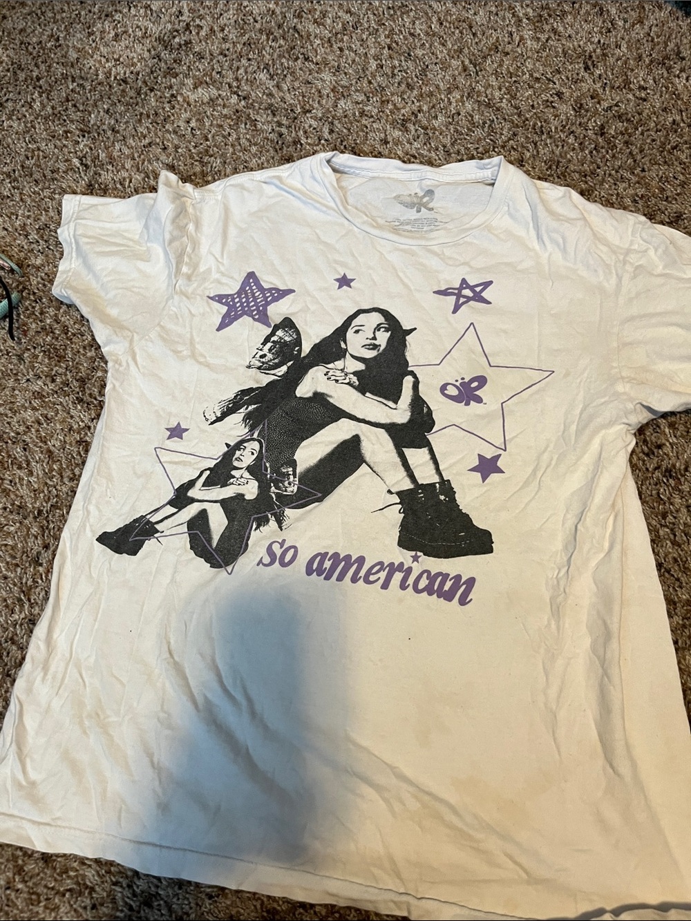 So American Graphic Tee - White/Purple